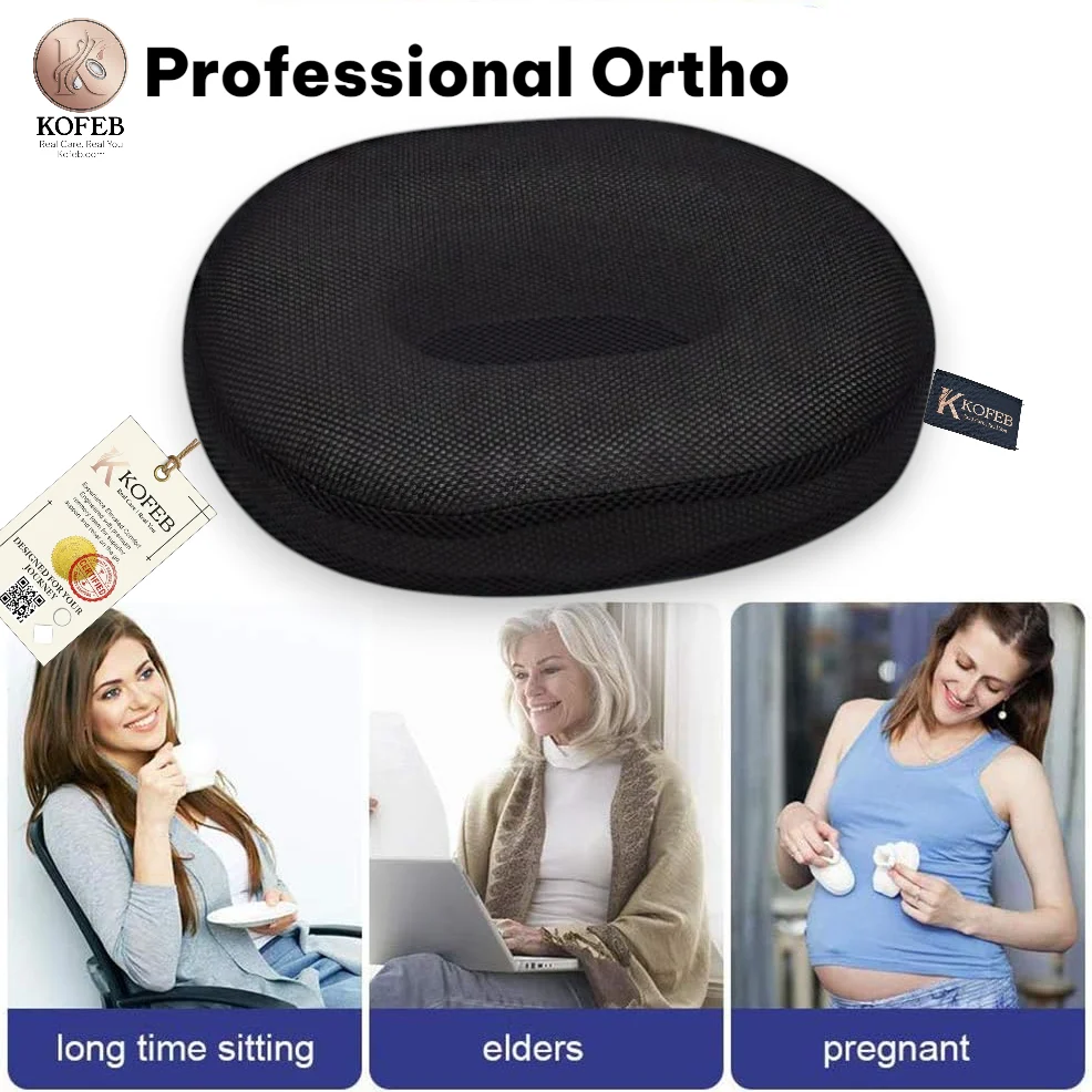 Kofeb Ortho Ring Cushion – Donut Seat Cushion for Tailbone Comfort