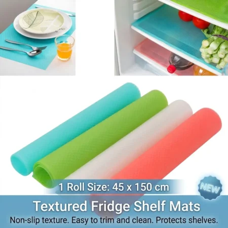 Fridge Mats Shelf Liner Roll 45 × 150 cm – Washable Waterproof