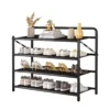 4-Tier Iron Shoe Rack, Sturdy & Space-Saving - photo 1