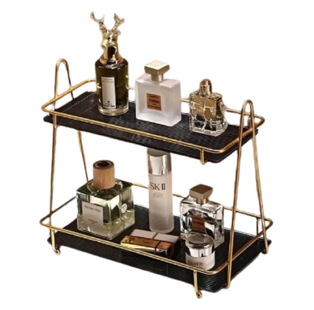 2 Tier Gold Display Rack – Dessert, Perfume & Cosmetic Stand – photo 5