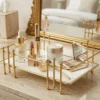 Gold Multi-Purpose Organizer Rack – Elegant Display Tray
