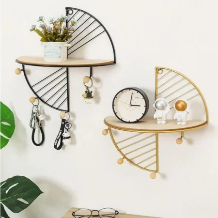 Creative Wall Decoration Shelf – Gold Wall Hanging Storage Rack