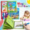Magic Water Coloring Book with Water Pen – Reusable Drawing Book for Kids