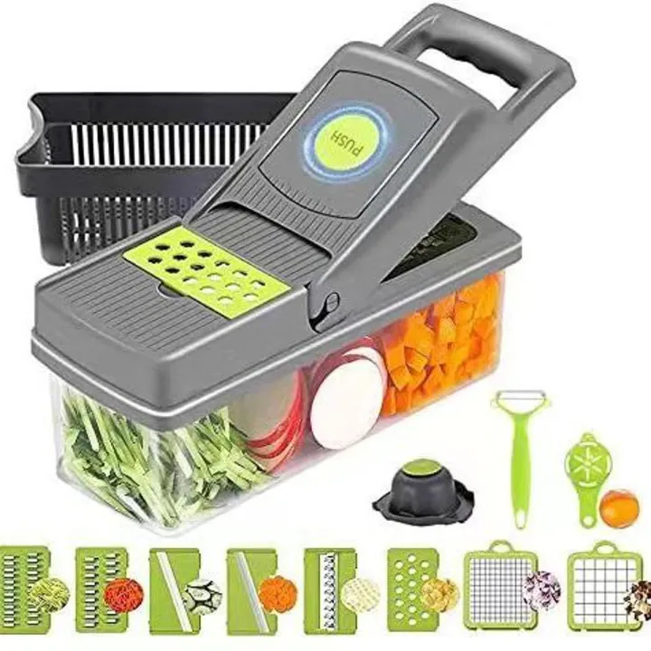 16-in-1 Vegetable Chopper with Container – Onion Chopper, Slicer, Dicer & Grater - photo 2
