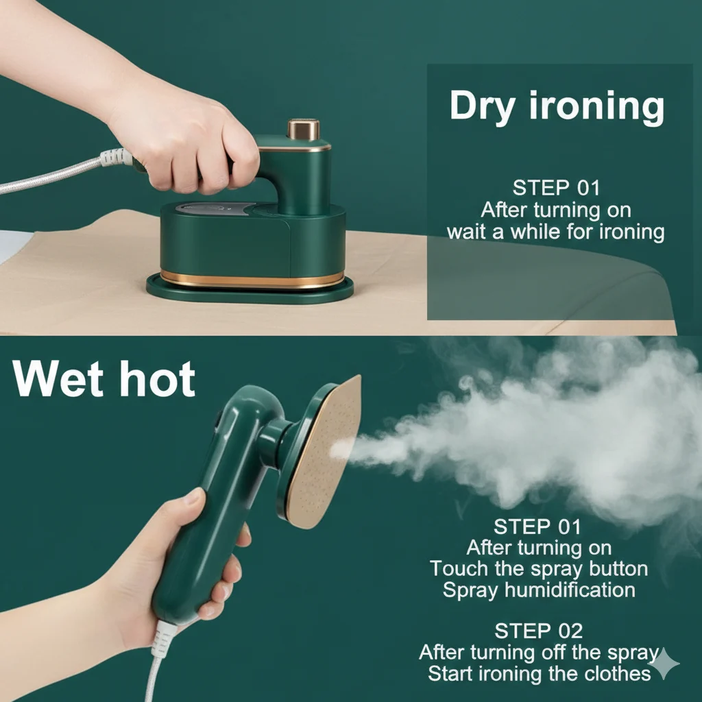 Mini Handheld Steam Iron – Portable Travel Iron for Clothes - photo 5