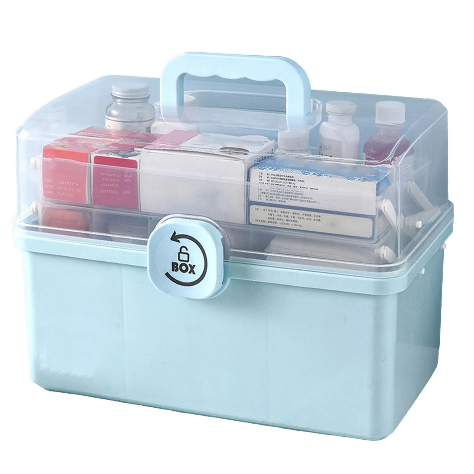 Extra-Large Multi-Layer Storage and Medicine Box with Lock – photo 5