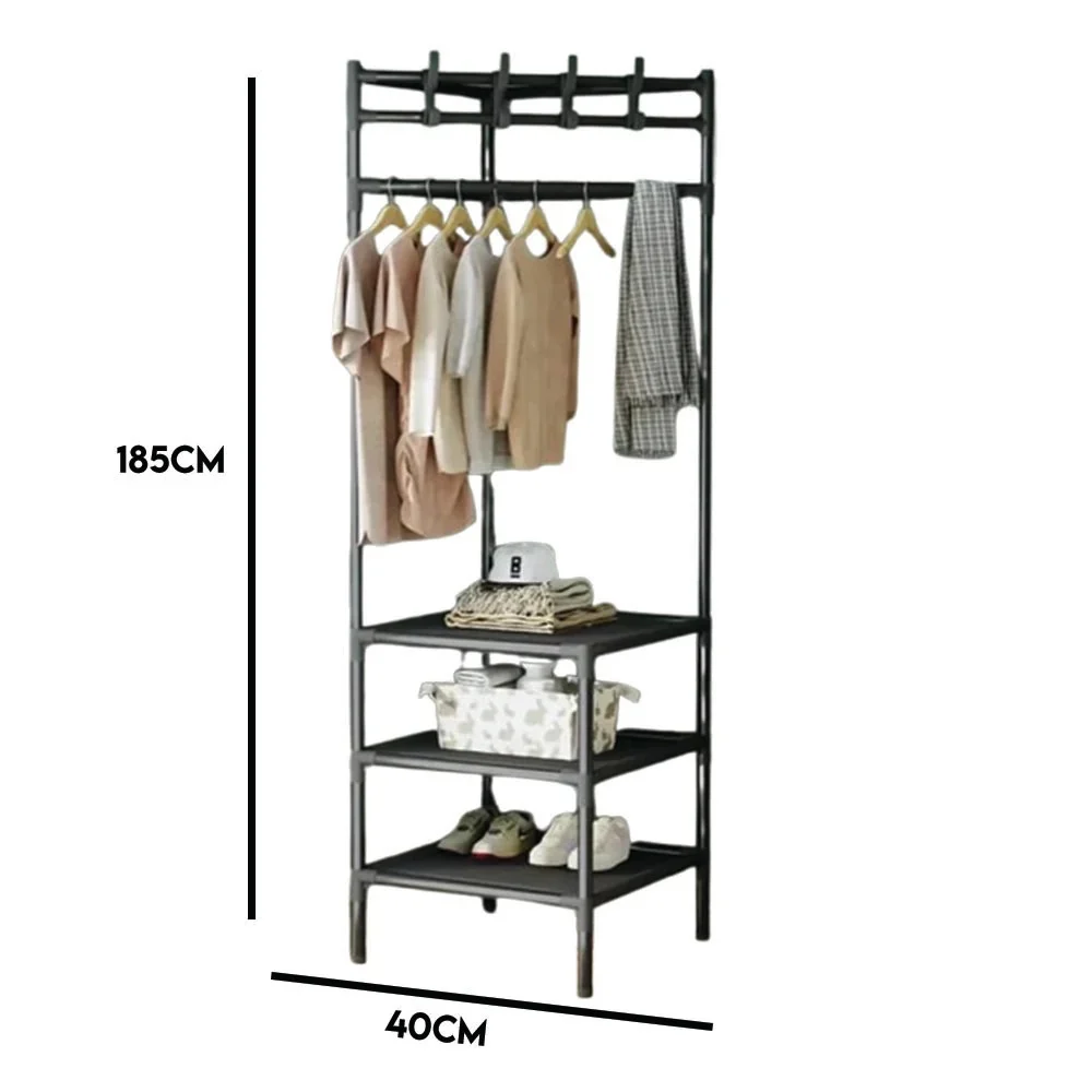 Multifunctional Corner Coat Rack – Nail-Free Installation – photo 5