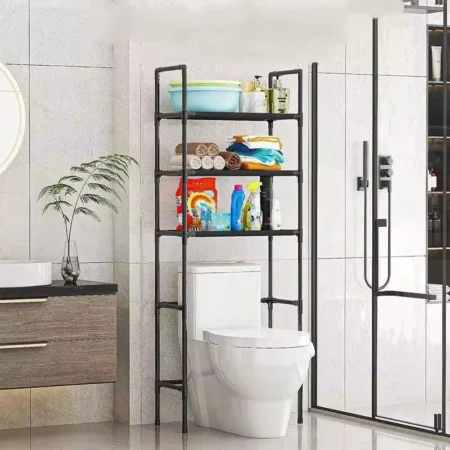 Multi-Layer Bathroom Storage Rack – Space-Saving Toilet Organizer
