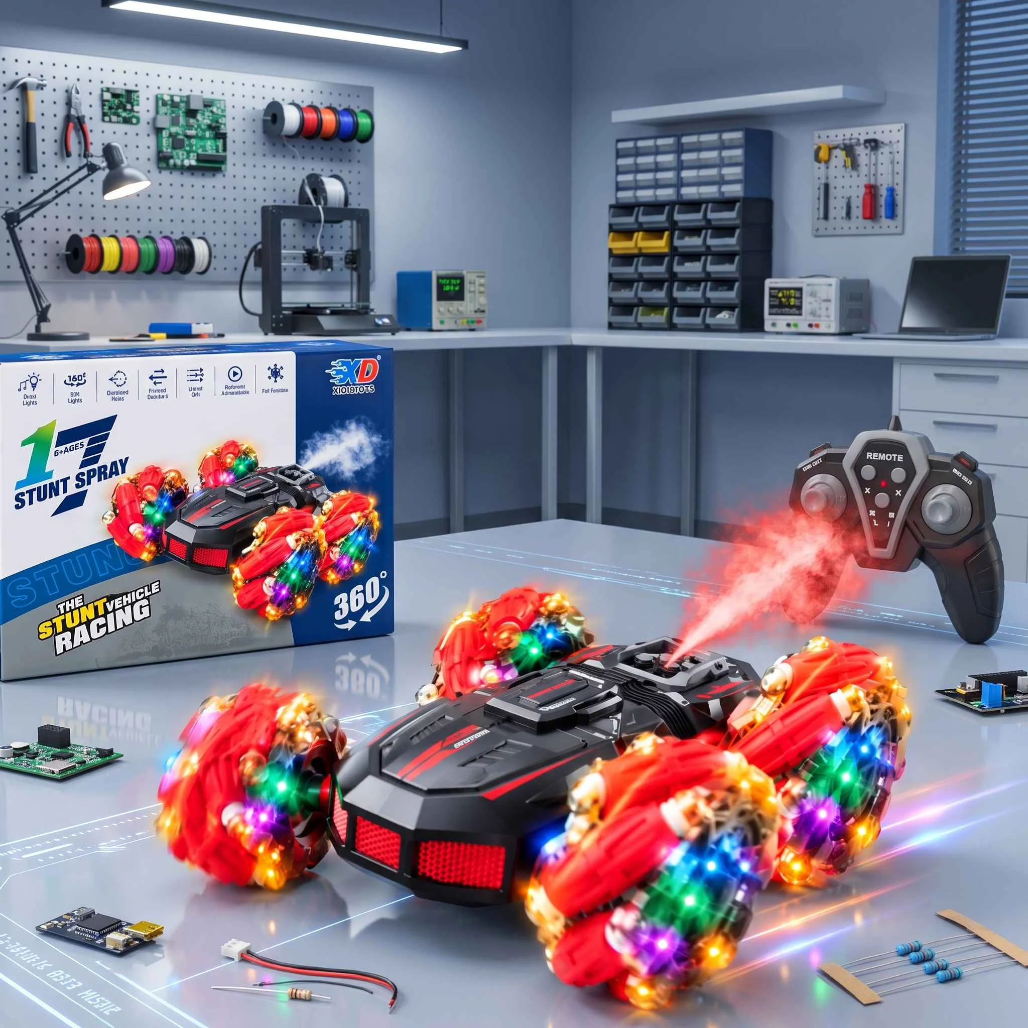 360° Remote Control Stunt Car – Flip & Spin RC Car Toy - photo 3