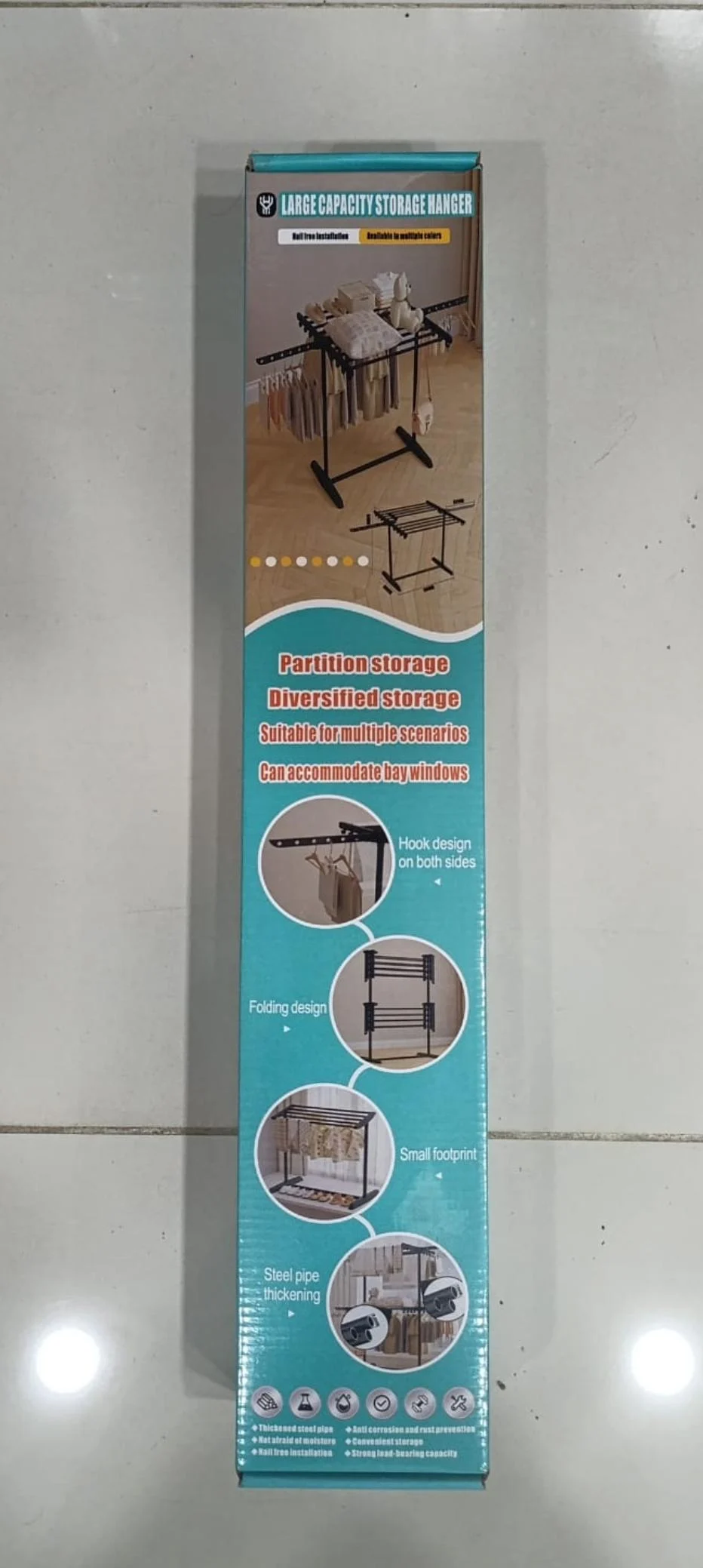 Folding Cloth Drying Stand – Multi-Tier Laundry Rack – photo 5