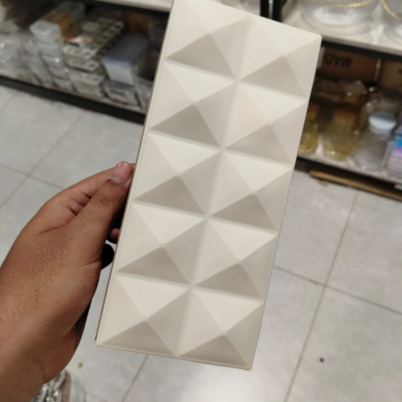 Triangular Design Tissue Box, Heavy Wood (2 Way) - photo 7