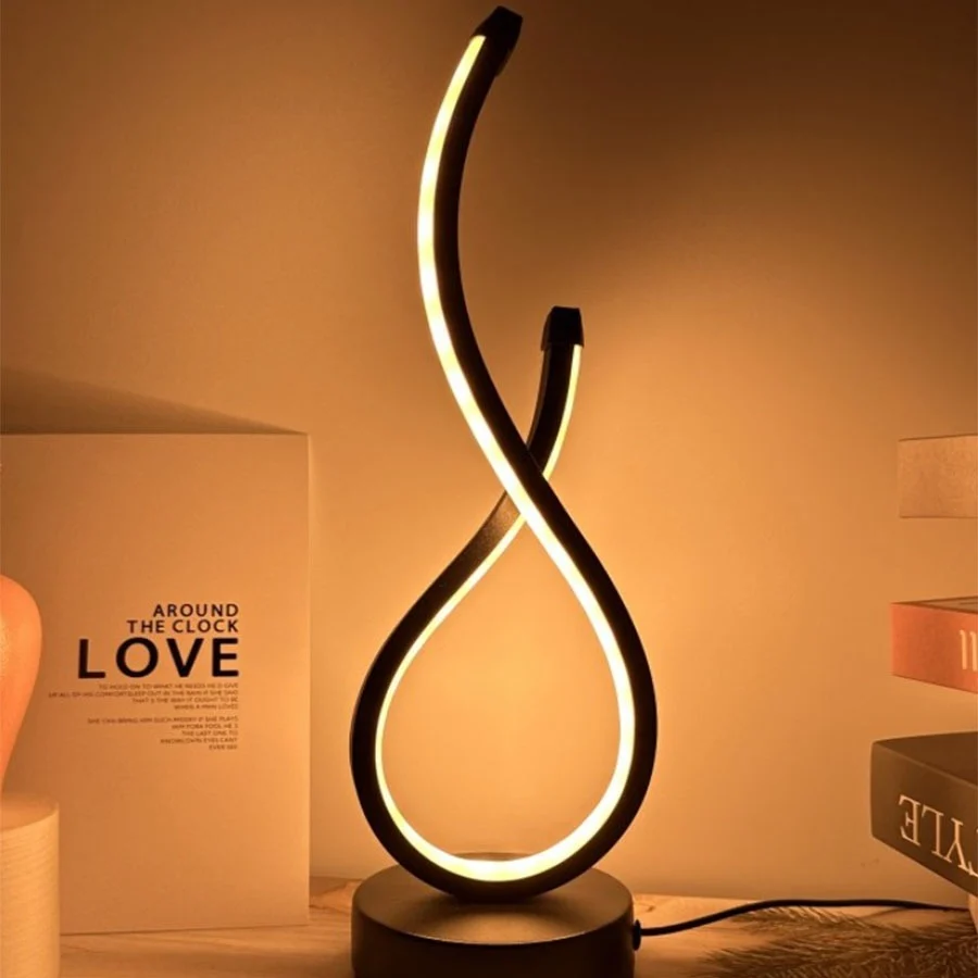 Modern Teardrop LED Loop Table Lamp - 3 Colour Modes - photo 2