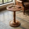 Handcrafted Solid Wood Carving Round Table