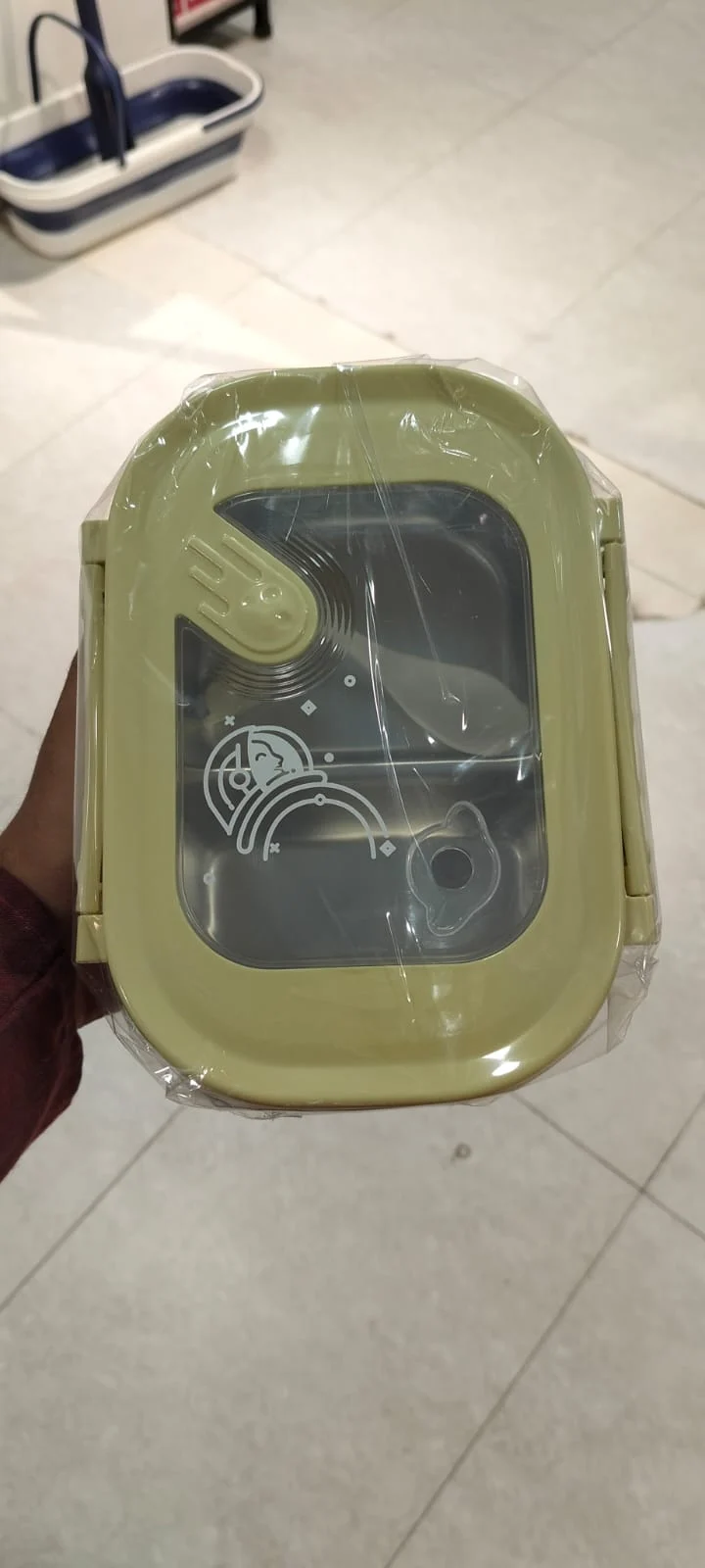 Stainless Steel Lunch Box – Half and Half Compartment Design – photo 6