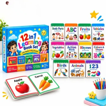 My First Learning Library – 12-in-1 Mini Board Books for Kids