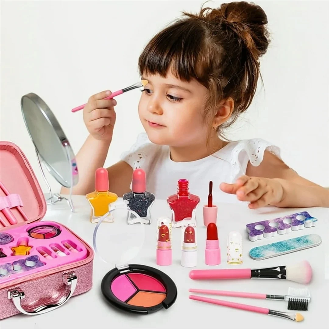 2-in-1 Kids Makeup Bag – Girls Pretend Play Makeup Set - photo 2