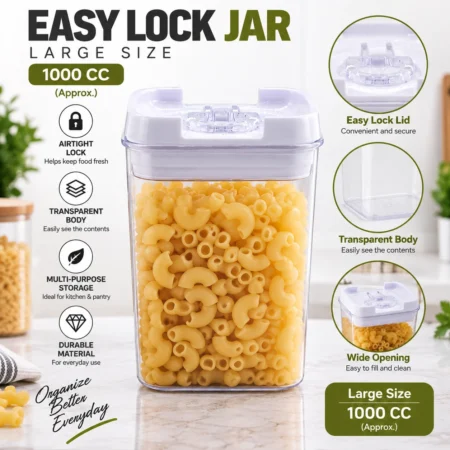 Easy Lock Airtight Storage Jar – Pasta, Spices and Dry Food