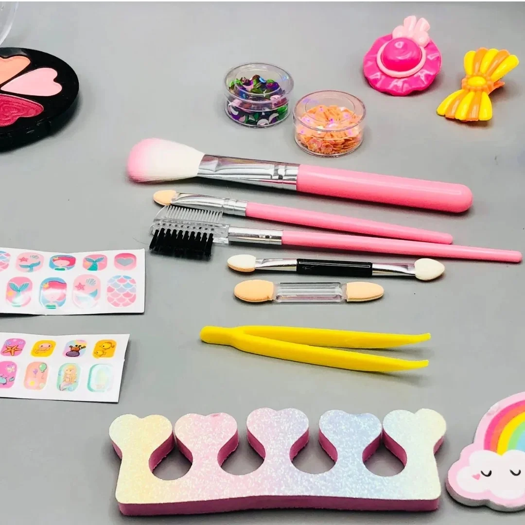 2-in-1 Kids Makeup Bag – Girls Pretend Play Makeup Set - photo 3
