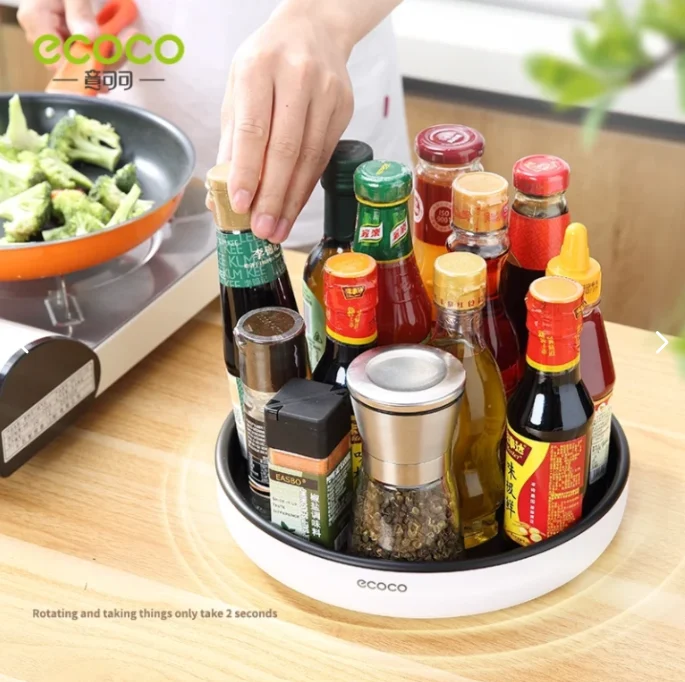 ECOCO 360° Rotating Storage Box – Spice & Fruit Organizer – photo 2