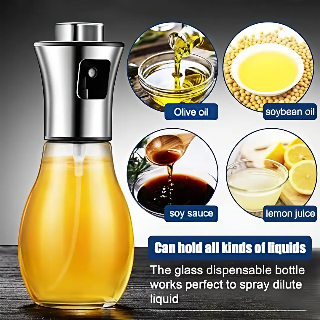 Stainless Steel Oil Sprayer Bottle – 180ml Kitchen Spray – photo 3