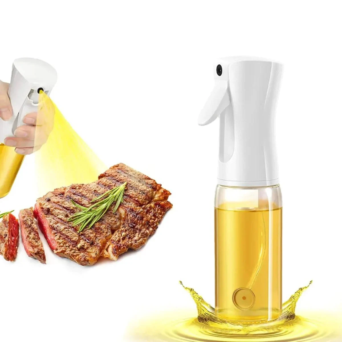 4-Piece Oil and Spice Countertop Set – Daisy Glass Seasoning Organizer – photo 3
