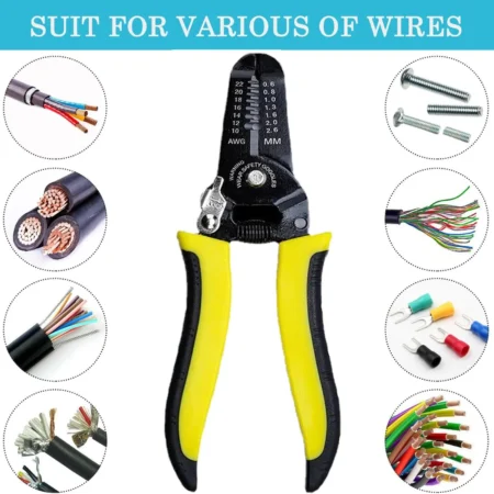 Wire Stripper Tool 0.6–2.6 mm – Multi-Function Stripping Plier