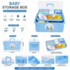 Portable Baby Care Storage Box – Nursery Organizer for Baby Essentials