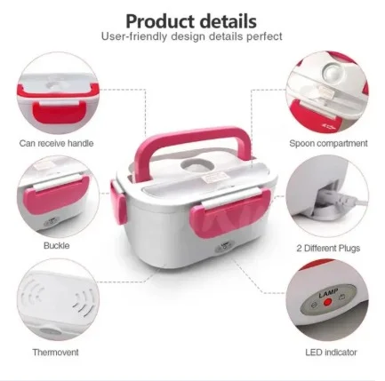 Electric Lunch Box – Heated Food Warmer for Office, School & Travel - photo 4
