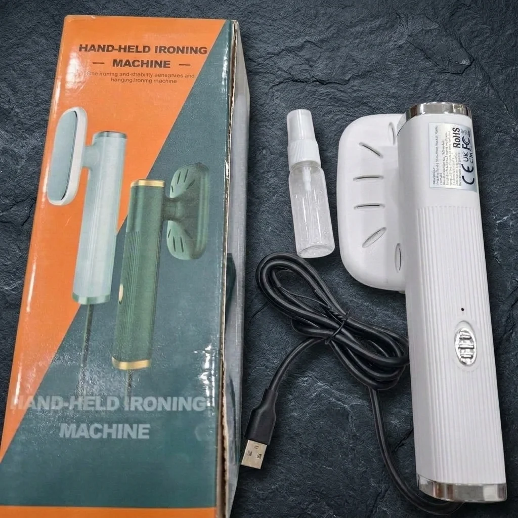 Portable Handheld Garment Steamer – Mini Iron with Spray Bottle