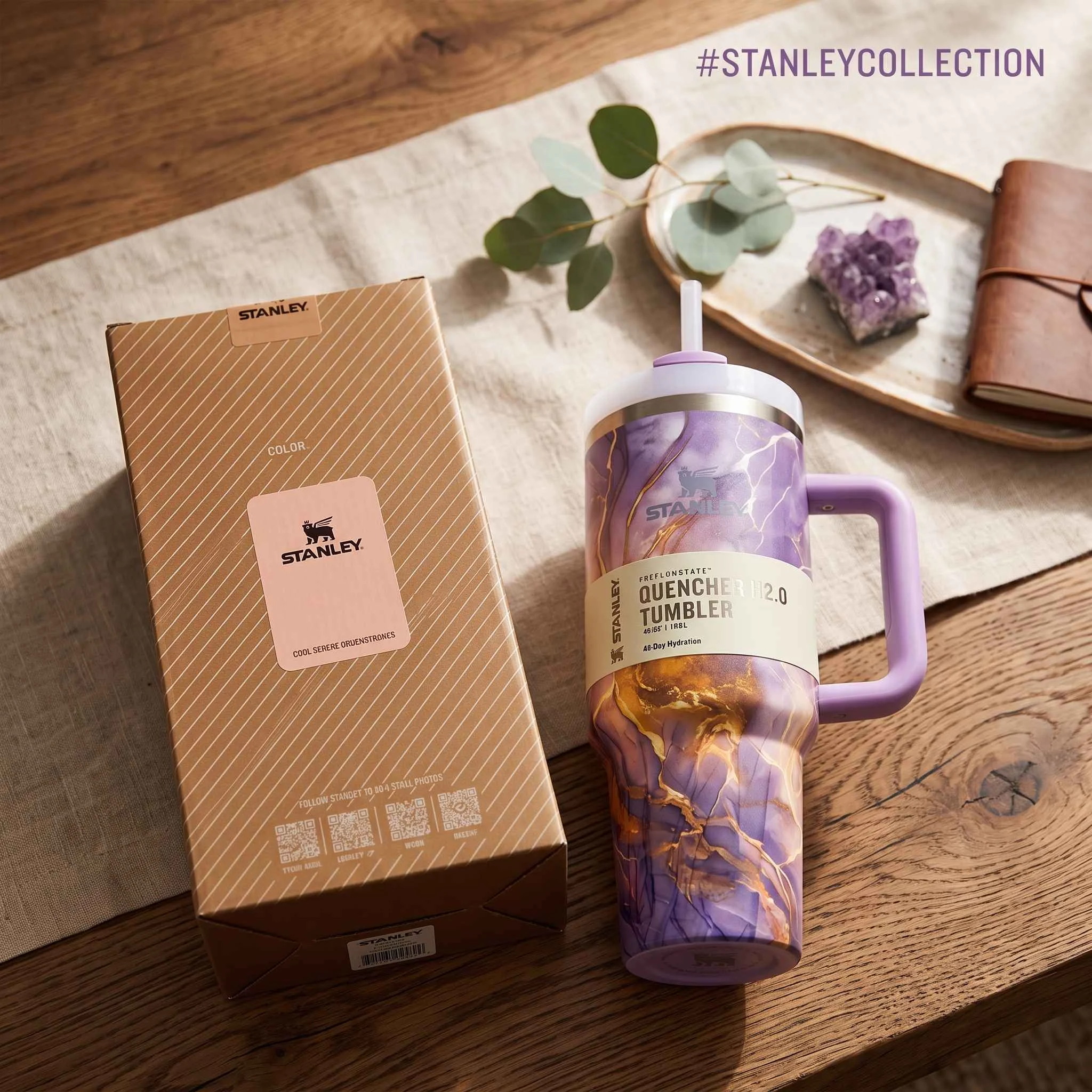 Stanley 40oz (1200ml) Stainless Steel Tumbler - Peach Marble - photo 2