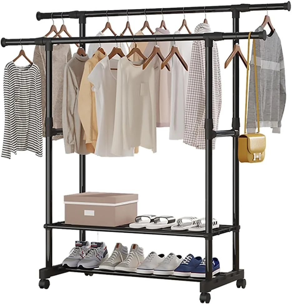 Double-Pole Garment Rack & Clothes Hanger, High Quality - photo 5