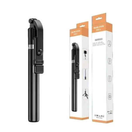 R15-L Selfie Stick Tripod with Remote – Adjustable Extendable Stand (Foldable)