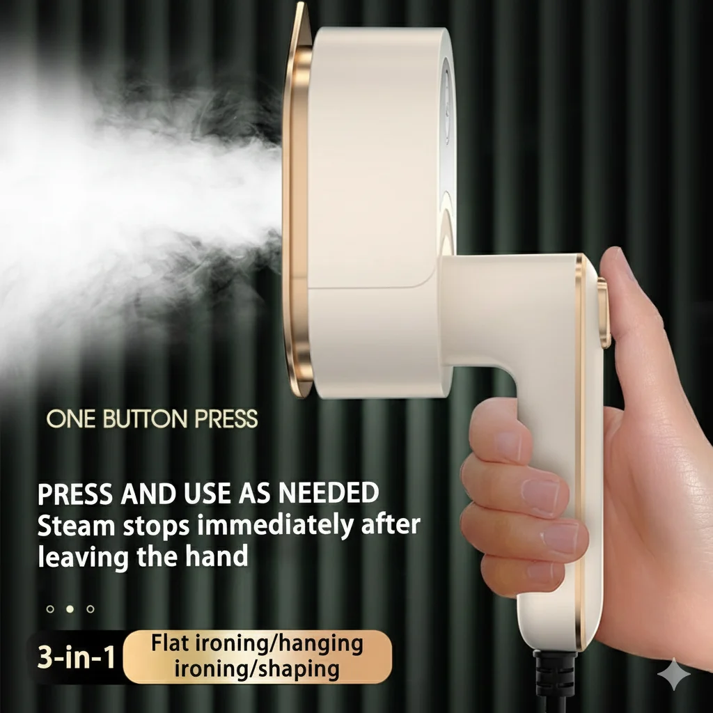 Mini Handheld Steam Iron – Portable Travel Iron for Clothes - photo 7