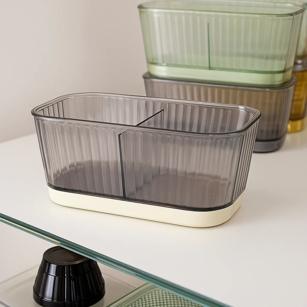 Acrylic Spoon and Cutlery Organizer – 2 Compartments – photo 3