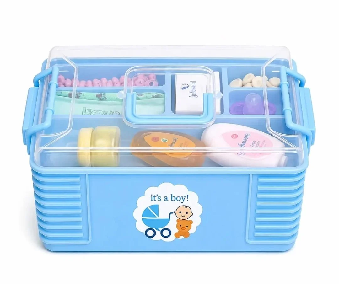 Portable Baby Care Storage Box – Nursery Organizer for Baby Essentials - photo 3