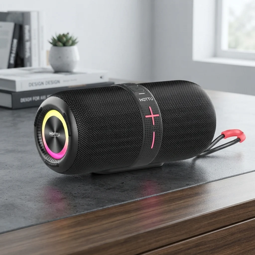 HOTTU BS02 Bluetooth Speaker – IPX5 Waterproof, RGB Light & Deep Bass - photo 4