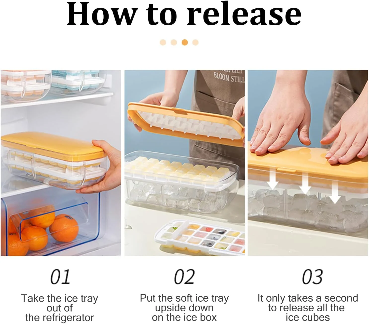 Ice Cube Tray with Press-to-Release Box - photo 2