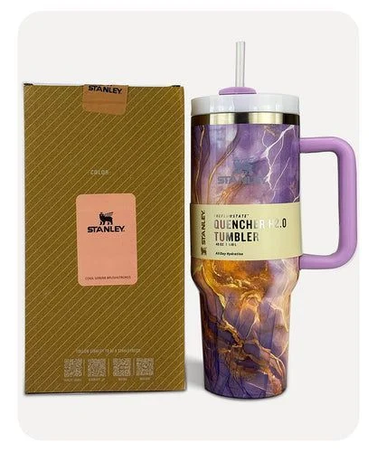 Stanley 40oz (1200ml) Stainless Steel Tumbler - Peach Marble - photo 1
