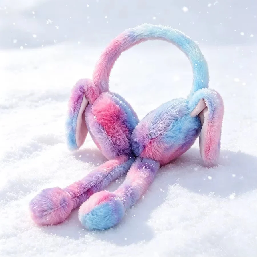 Plush Bunny Ear Muffs – Soft Winter Ear Warmers for Women & Kids - photo 2