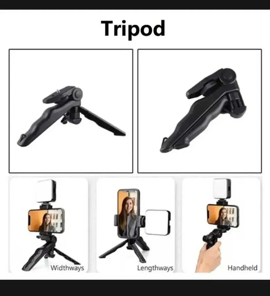 AY-49 Vlogging Kit – Microphone, LED Light & Mini Tripod with Remote - photo 5