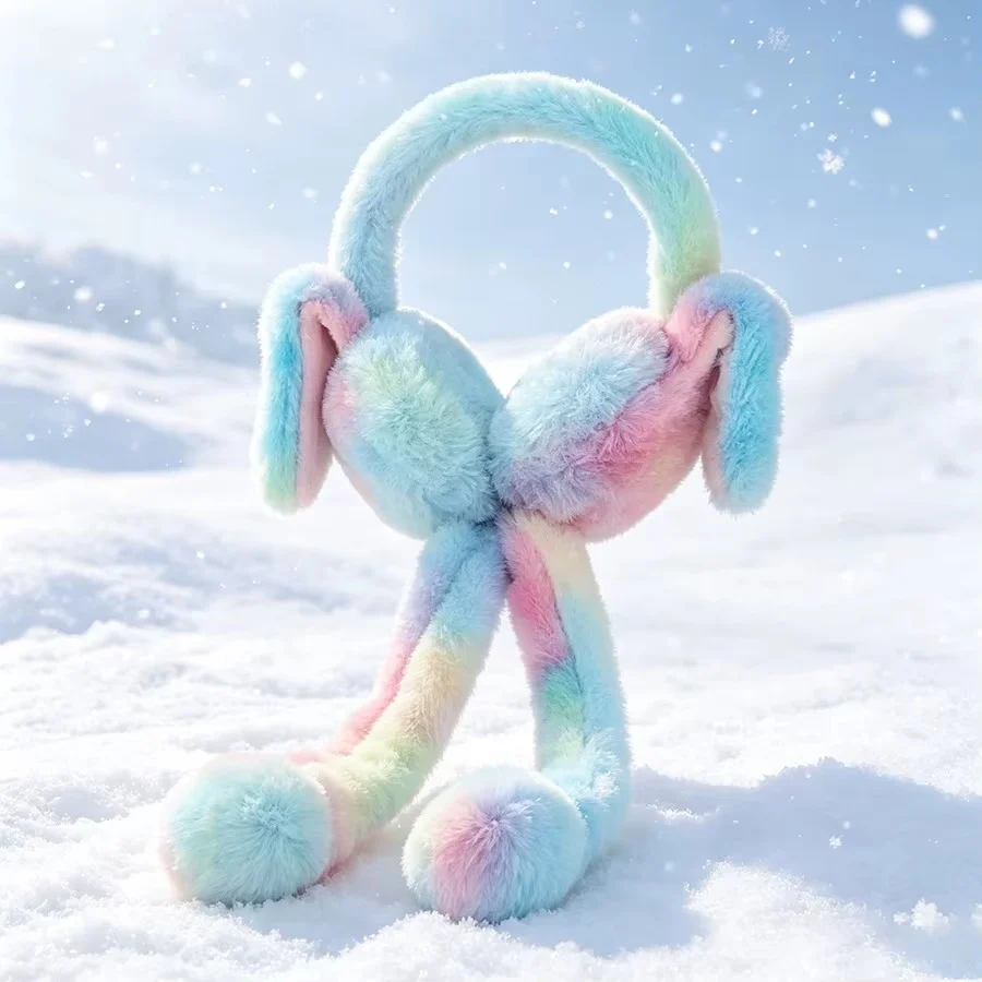 Plush Bunny Ear Muffs – Soft Winter Ear Warmers for Women & Kids - photo 3