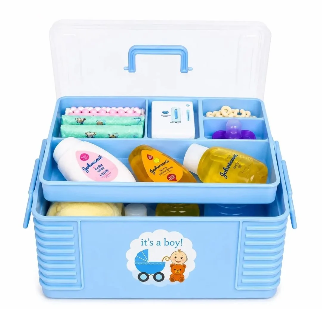 Portable Baby Care Storage Box – Nursery Organizer for Baby Essentials - photo 2